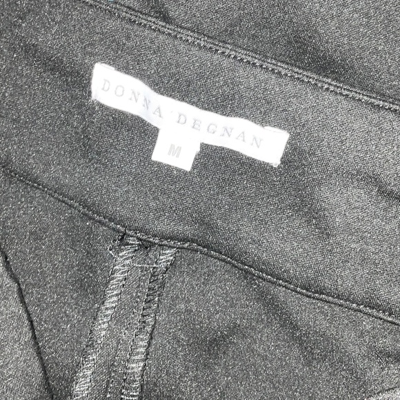 DONNA DEGNAN Women Pull On Stretch Ankle Pants Black Mid Rise Size Medium - Picture 4 of 5